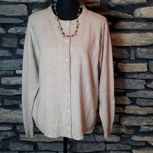 Karen Scott button down sweater cardigan sz large